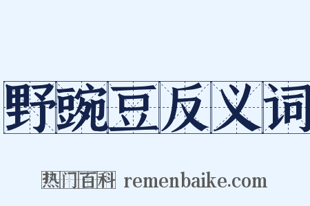 野豌豆反义词是什么意思的图片